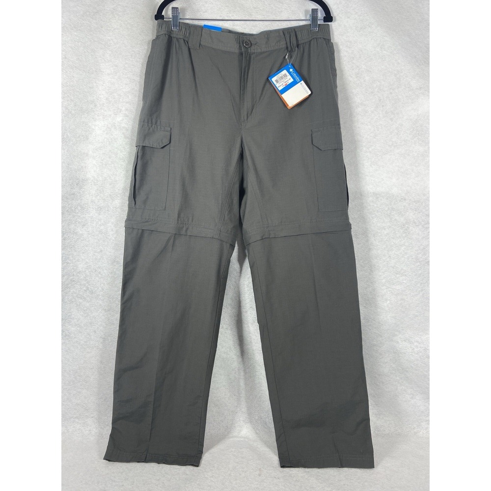 Columbia Pants Men's 32x32 Gray Crested Butte Convertible Straight Leg New